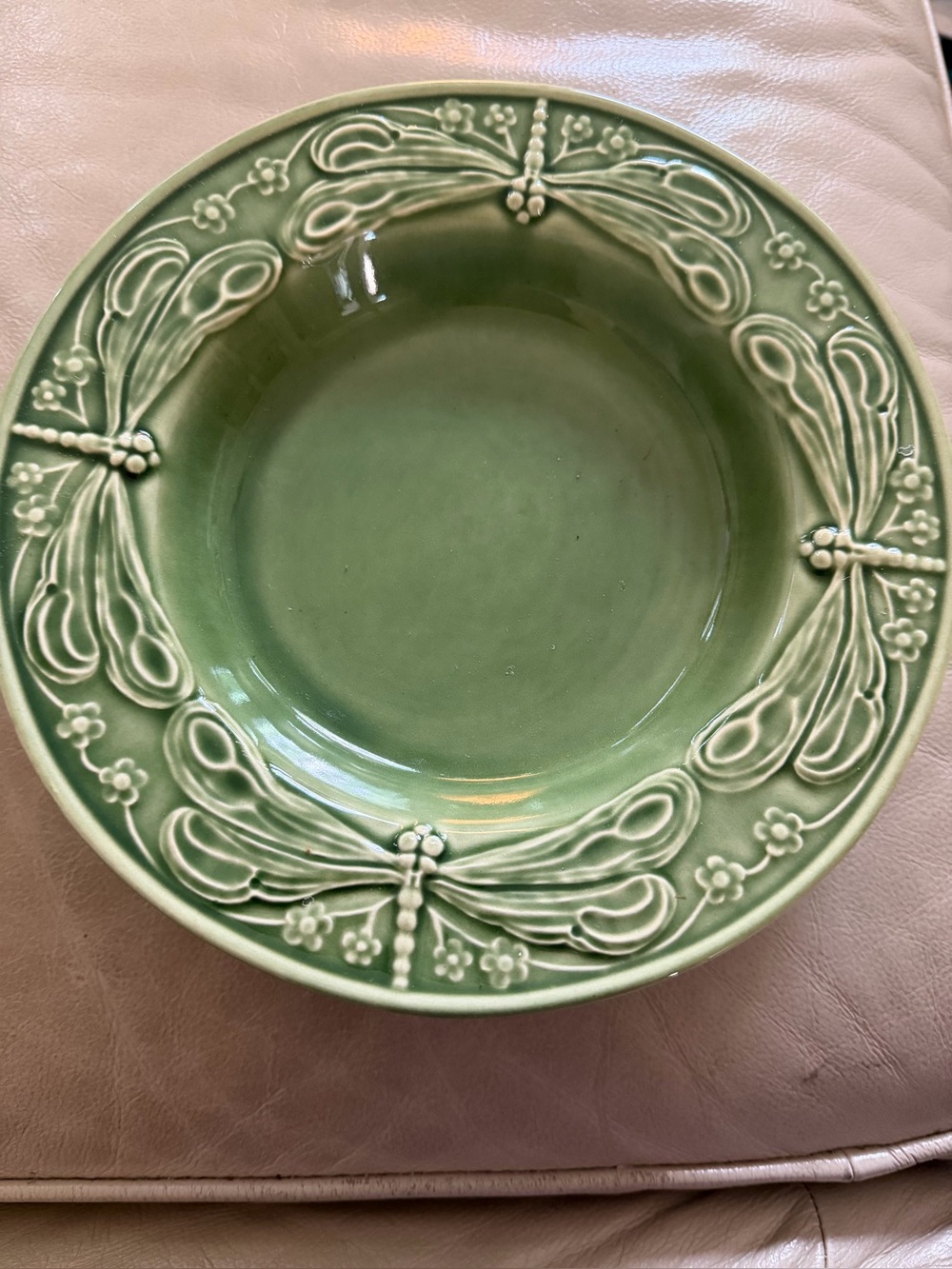 Vtg Bordello Pinheiro Ceramic Embossed Rim Soup Bowls- Set of 3 - Picture 5 of 6